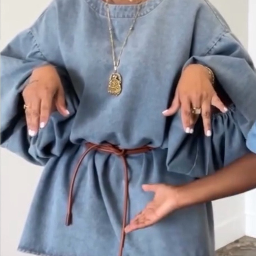 Terrell Dominick Denim Balloon on Top/dress - Picture 12 of 15